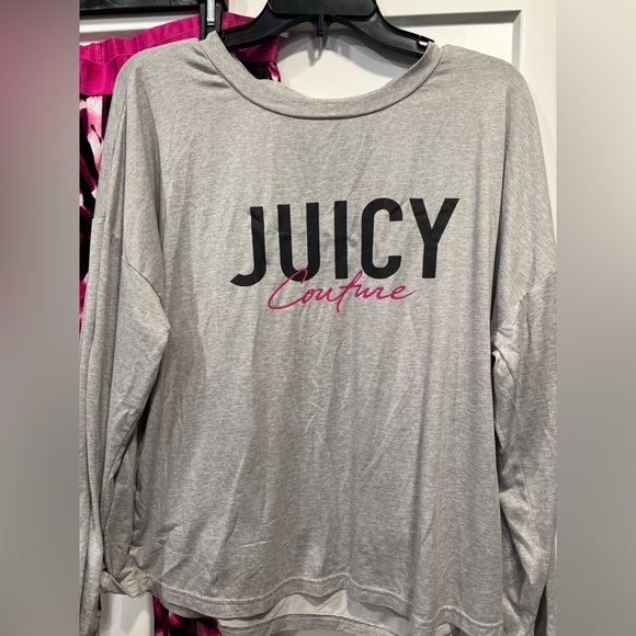 Juicy Couture Sleepwear Set Logo Long Sleeve Top & Tie Dye Sleep Pants Size XL - Picture 2 of 6